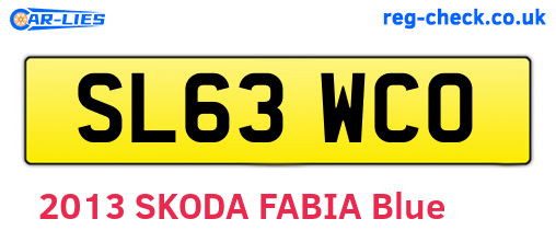 SL63WCO are the vehicle registration plates.