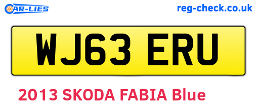 WJ63ERU are the vehicle registration plates.