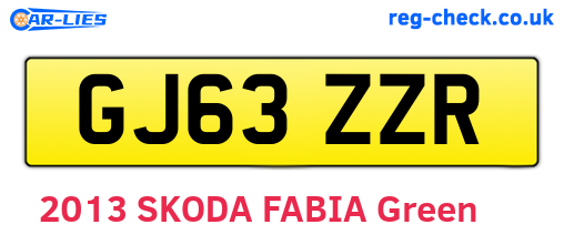 GJ63ZZR are the vehicle registration plates.