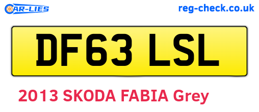 DF63LSL are the vehicle registration plates.