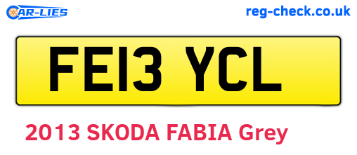 FE13YCL are the vehicle registration plates.