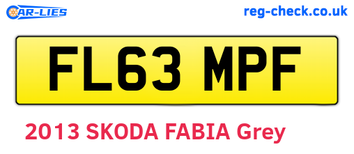 FL63MPF are the vehicle registration plates.