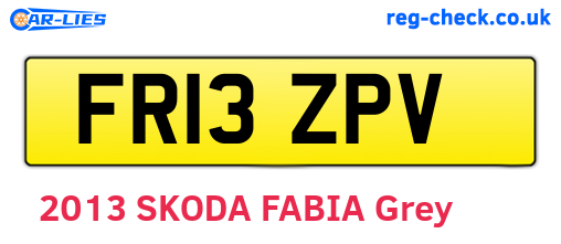 FR13ZPV are the vehicle registration plates.