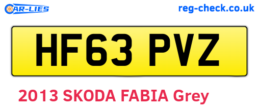 HF63PVZ are the vehicle registration plates.