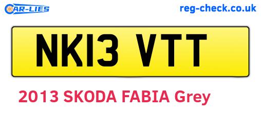 NK13VTT are the vehicle registration plates.