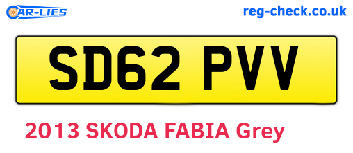 SD62PVV are the vehicle registration plates.