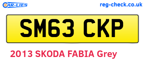 SM63CKP are the vehicle registration plates.