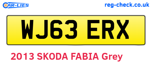 WJ63ERX are the vehicle registration plates.