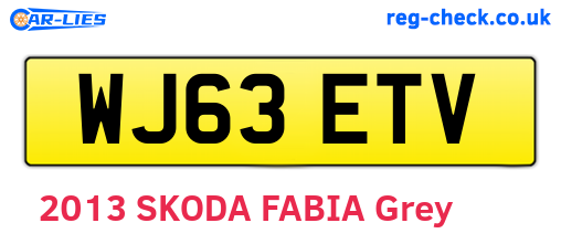 WJ63ETV are the vehicle registration plates.