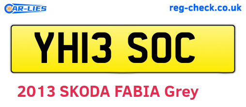 YH13SOC are the vehicle registration plates.