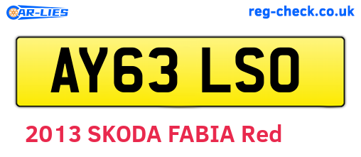 AY63LSO are the vehicle registration plates.