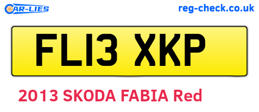 FL13XKP are the vehicle registration plates.
