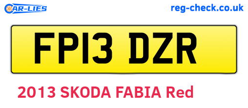 FP13DZR are the vehicle registration plates.