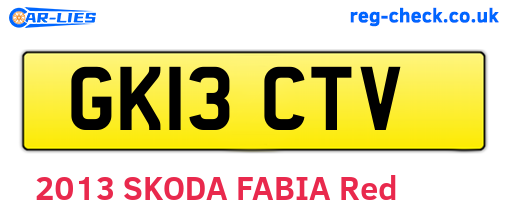 GK13CTV are the vehicle registration plates.