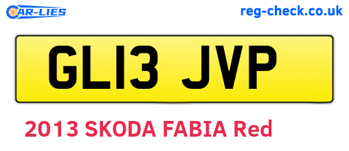 GL13JVP are the vehicle registration plates.