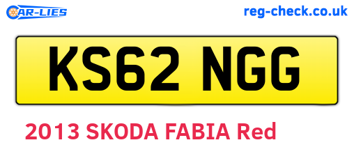 KS62NGG are the vehicle registration plates.