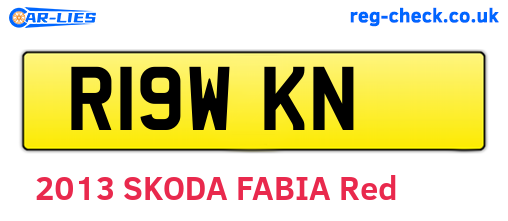 R19WKN are the vehicle registration plates.