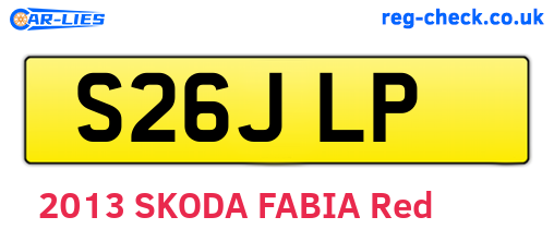 S26JLP are the vehicle registration plates.