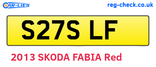 S27SLF are the vehicle registration plates.