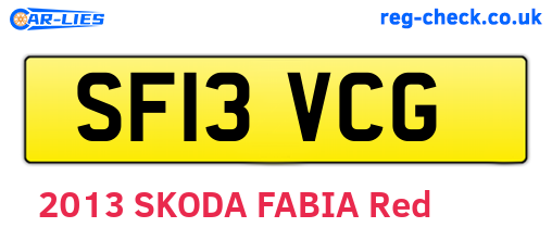 SF13VCG are the vehicle registration plates.