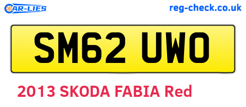 SM62UWO are the vehicle registration plates.