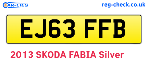 EJ63FFB are the vehicle registration plates.