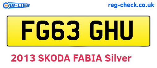 FG63GHU are the vehicle registration plates.