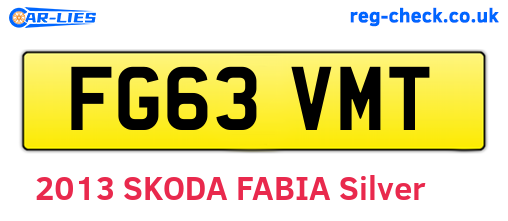 FG63VMT are the vehicle registration plates.