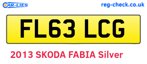 FL63LCG are the vehicle registration plates.