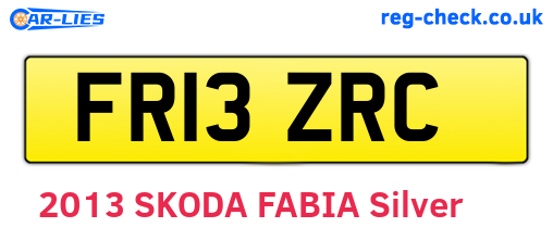 FR13ZRC are the vehicle registration plates.