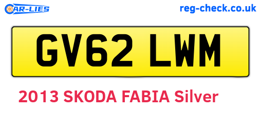 GV62LWM are the vehicle registration plates.