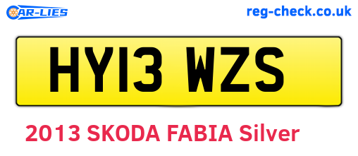 HY13WZS are the vehicle registration plates.