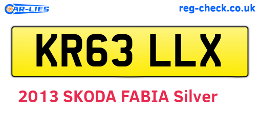 KR63LLX are the vehicle registration plates.