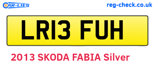 LR13FUH are the vehicle registration plates.