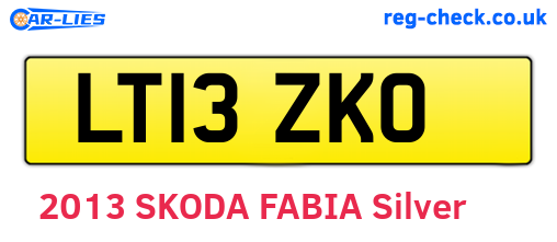 LT13ZKO are the vehicle registration plates.