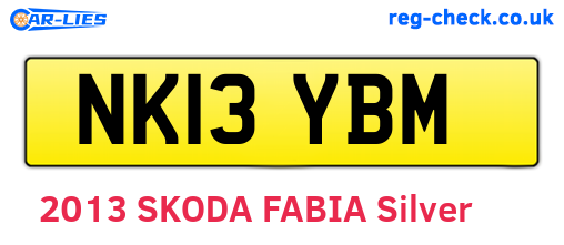 NK13YBM are the vehicle registration plates.