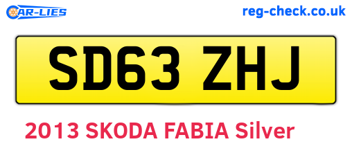 SD63ZHJ are the vehicle registration plates.