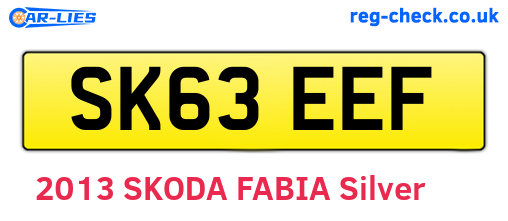 SK63EEF are the vehicle registration plates.