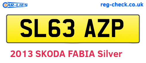 SL63AZP are the vehicle registration plates.