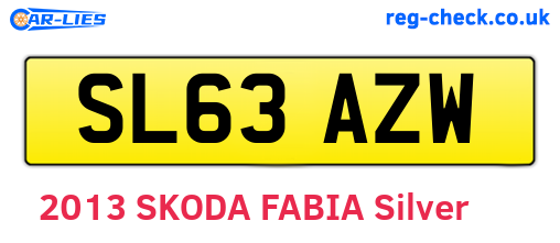 SL63AZW are the vehicle registration plates.