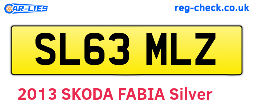 SL63MLZ are the vehicle registration plates.