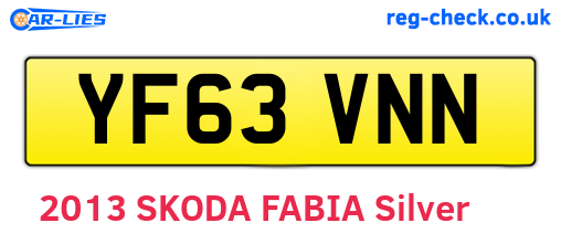YF63VNN are the vehicle registration plates.