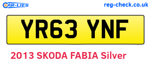 YR63YNF are the vehicle registration plates.