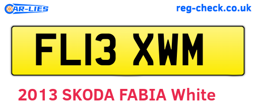 FL13XWM are the vehicle registration plates.