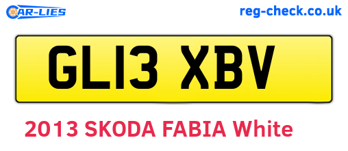 GL13XBV are the vehicle registration plates.