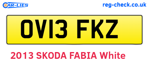 OV13FKZ are the vehicle registration plates.
