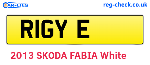 R1GYE are the vehicle registration plates.