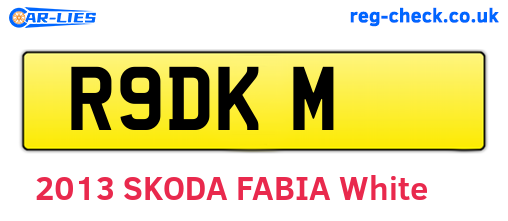 R9DKM are the vehicle registration plates.
