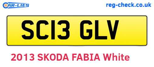 SC13GLV are the vehicle registration plates.