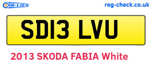 SD13LVU are the vehicle registration plates.